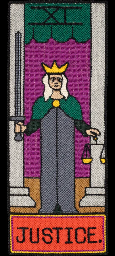 Tarot 11 Tarot Justice Nr Cropped 15in Alpha