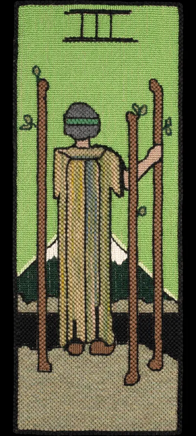 Tarot 24 Tarot 3 Of Wands Nr Cropped 15in Alpha