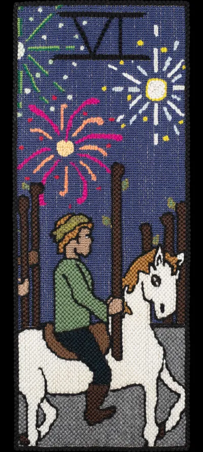 Tarot 27 Tarot 6 Of Wands Nr Cropped 15in Alpha