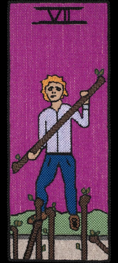 Tarot 28 Tarot 7 Of Wands Nr Cropped 15in Alpha