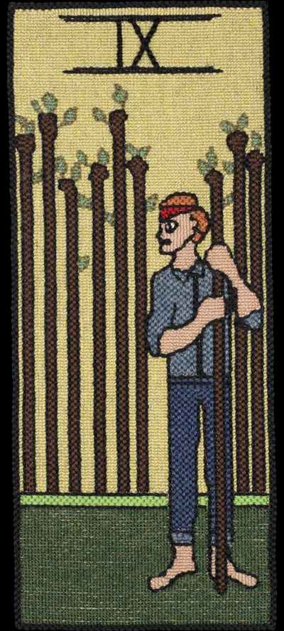 Tarot 30 Tarot 9 Of Wands Nr Cropped 15in Alpha