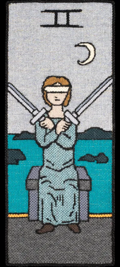 Tarot 37 Tarot 2 Of Swords Nr Cropped 15in Alpha