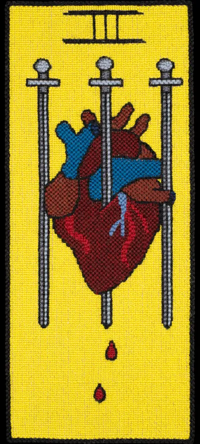 Tarot 38 Tarot 3 Of Swords Nr Cropped 15in Alpha