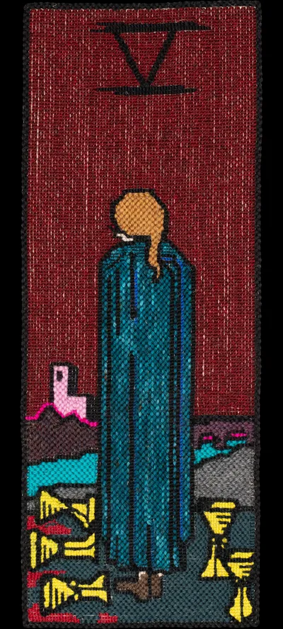 Tarot 54 Tarot 5 Of Cups Nr Sr Cropped 15in Alpha