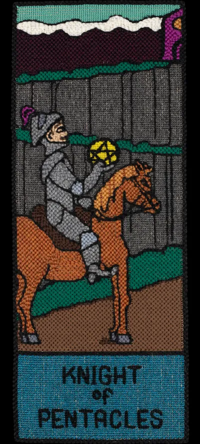 Tarot 75 Tarot Knight Of Pentacles Nr Cropped 15in Alpha